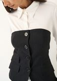 Top Teel bustier gessato NERO BLACK Donna immagine n. 2
