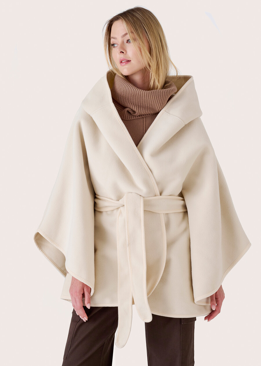 Mantella Marte con cappuccio NERO BLACKBEIGE LATTEBLUE OLTREMARE Donna , immagine n. 2