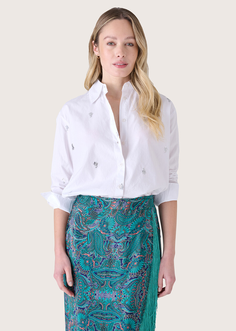 Clenny cotton shirt BIANCO WHITE Woman , image number 1