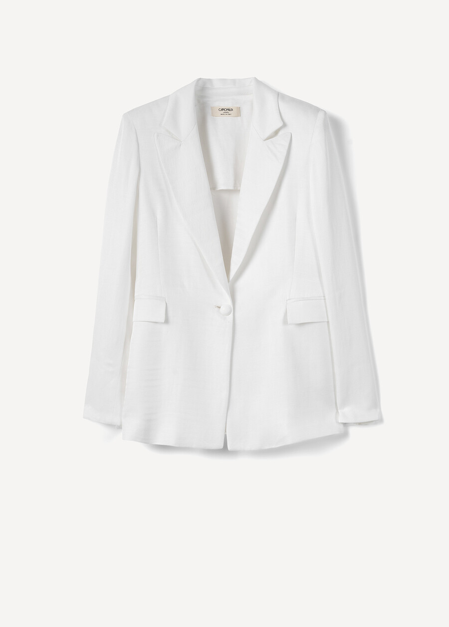 Giacca Giuliet in lino e viscosa BLUBIANCO WHITE Donna , immagine n. 5