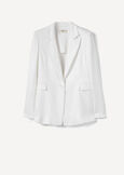 Giacca Giuliet in lino e viscosa BLUBIANCO WHITE Donna immagine n. 5