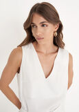 Thomas V-Neck Essential Top BIANCO WHITENERO BLACK Woman image number 2