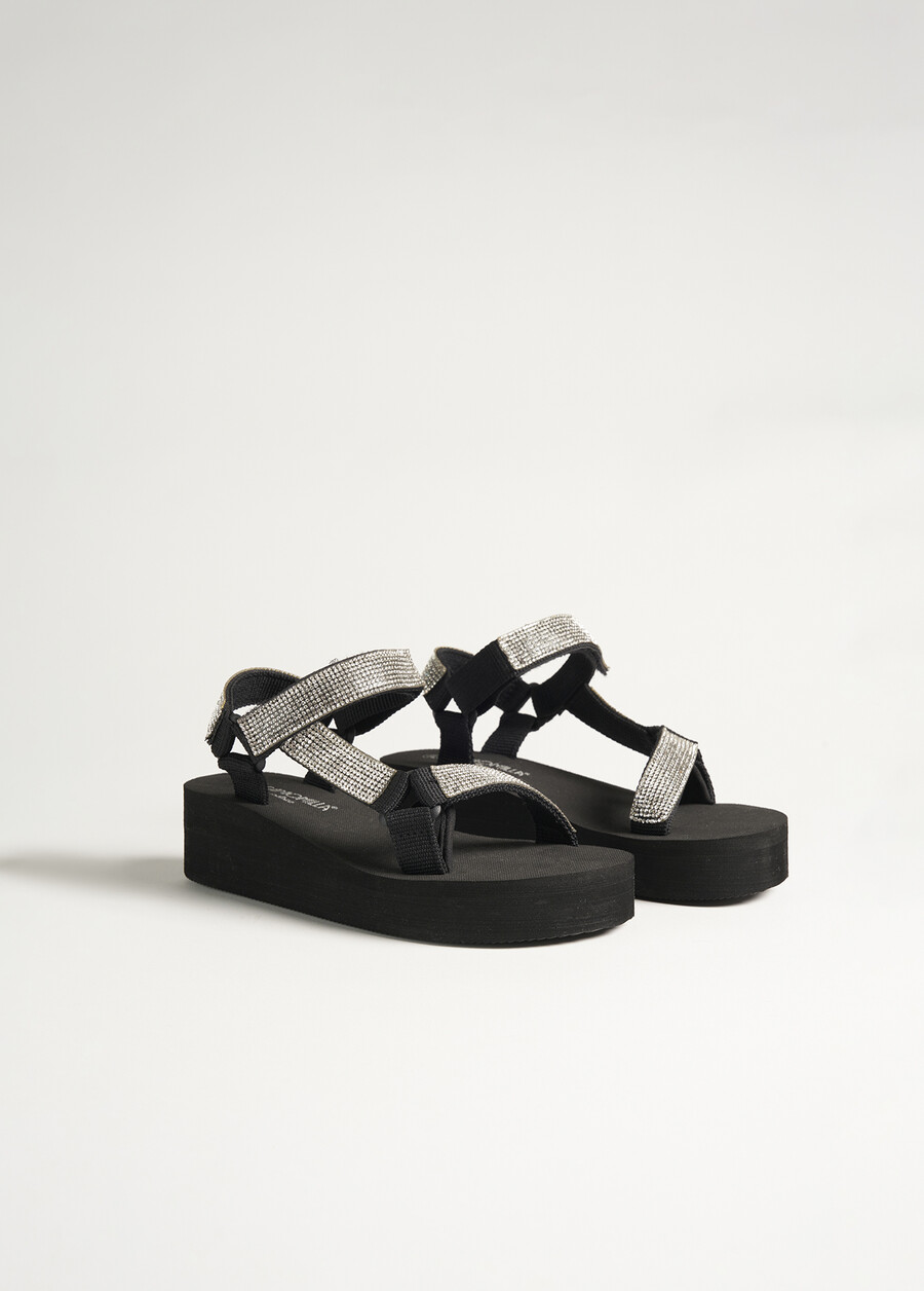 Sandalo Susette con zeppa NERO BLACK Donna , immagine n. 1
