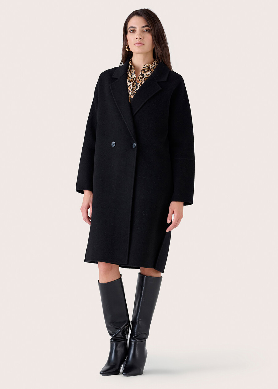 Corinne 100% woolen coat NERO BLACKBEIGE CAMMELLO Woman , image number 2