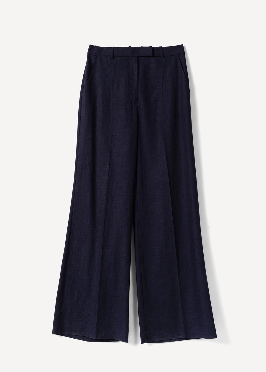 Pantaloni Paky in misto lino MARRONEMABKSBLU Donna , immagine n. 6