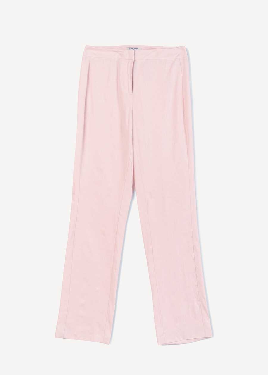 Pantaloni Giorgia-O in misto lino ROSABIANCO WHITE Donna , immagine n. 7