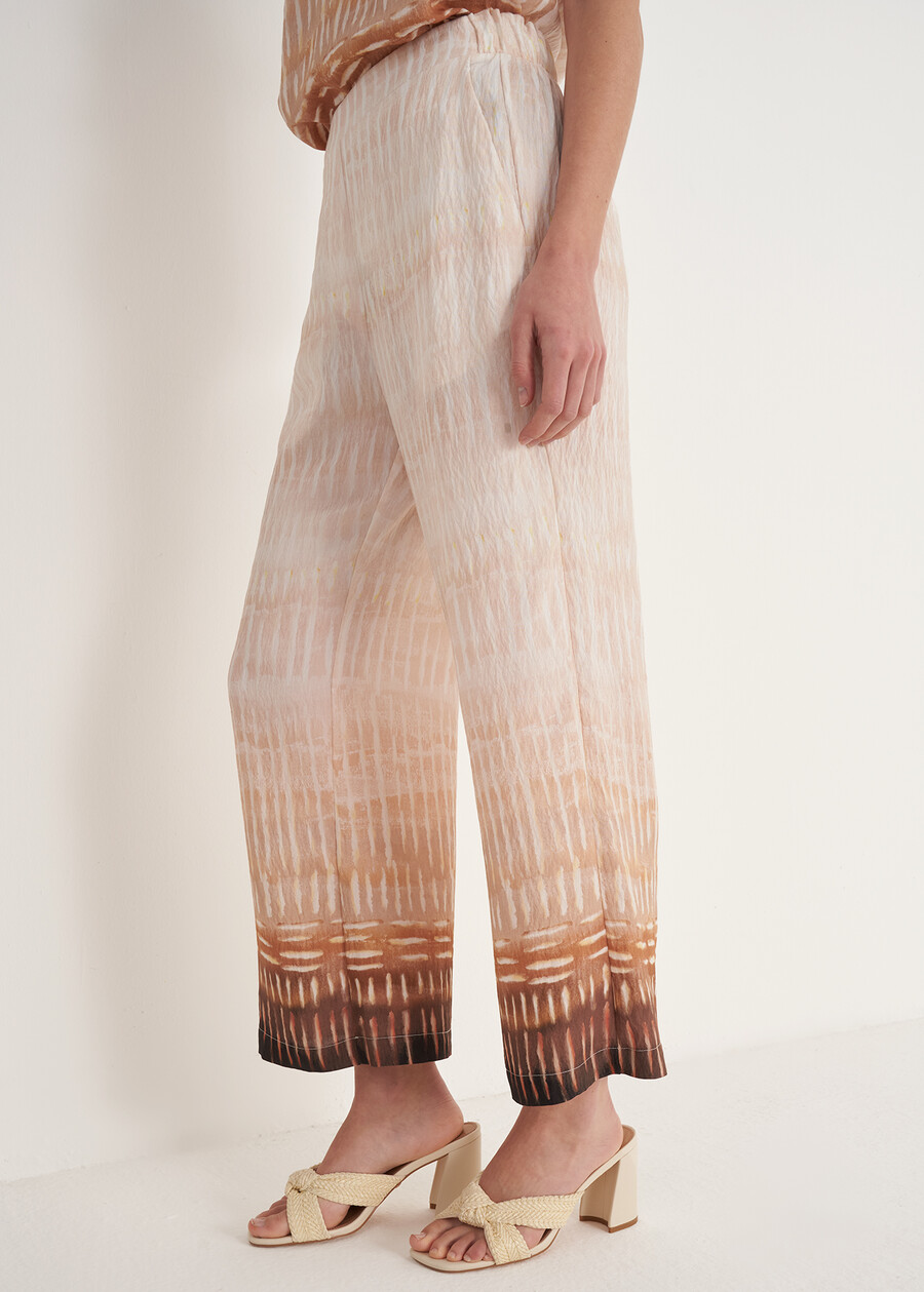 Peter Printed Viscose Trousers BEIGE LIGHT BEIGE Woman , image number 3