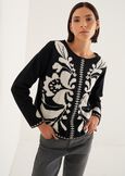Maira sweater with contrast design NERO BLACK Woman image number 1
