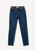 Pantaloni Katej-P in denim con dettagli in ecopell DENIM MEDIUM DENIM Donna immagine n. 5
