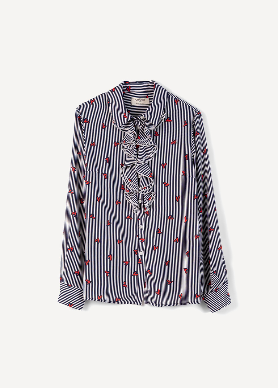 Camicia Clarence stampa cuori BLU Donna , immagine n. 5
