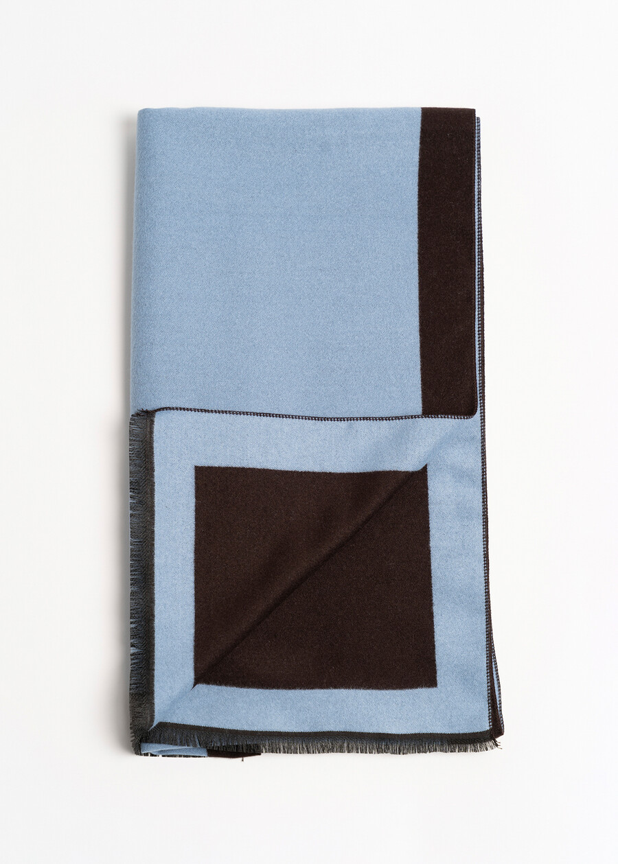 Sciarpa Susy con bordo a contrasto GRIGIO CENEREMARRONE CAFFE Donna , immagine n. 3