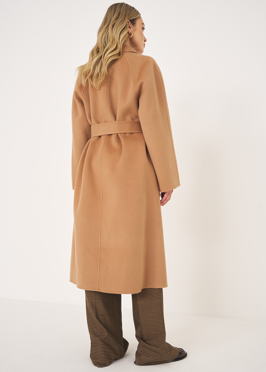 Connie pure wool wrap coat NERO BLACKBEIGE CAMMELLO Woman , image number 4