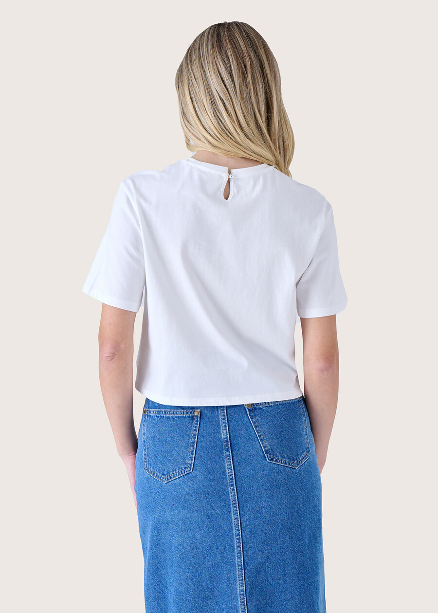 Salem 100% cotton T-shirt BIANCO WHITE Woman , image number 3