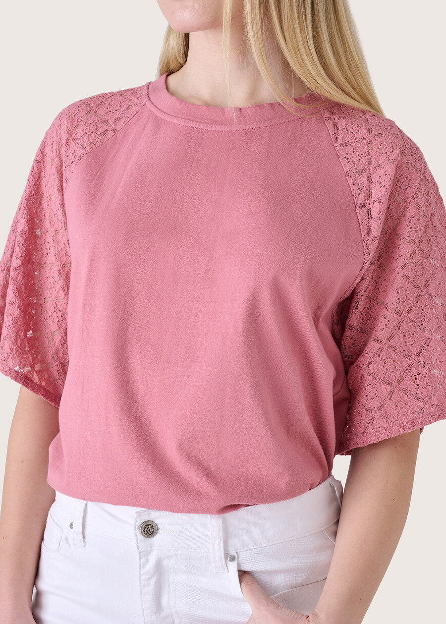 T-shirt Sebyn 100% cotone ROSA BOUQUET Donna , immagine n. 2