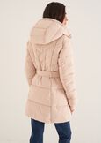 Prince padded coat with belt NERO BLACKBEIGE ECRU Woman image number 5