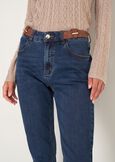 Pantaloni Katej-P in denim con dettagli in ecopell DENIM MEDIUM DENIM Donna immagine n. 3
