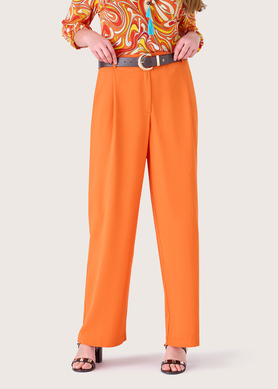 Pantalone Pablo in lino ARANCIO SUNRISE Donna , immagine n. 2