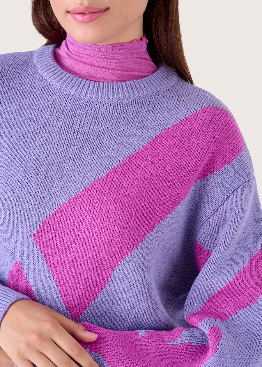 Masu patterned sweater BLU FIORDALISO Woman , image number 2
