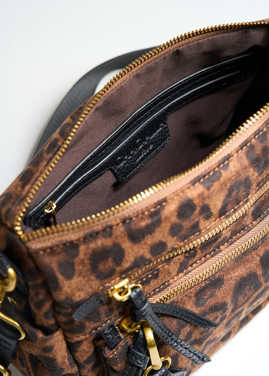 Tracolla Bailei animalier camoscio MARRONE CARAMELLO Donna , immagine n. 2