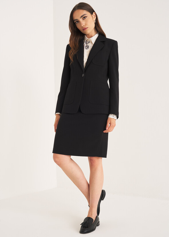 Pencil Skirt Suit NERO BLACK Woman null