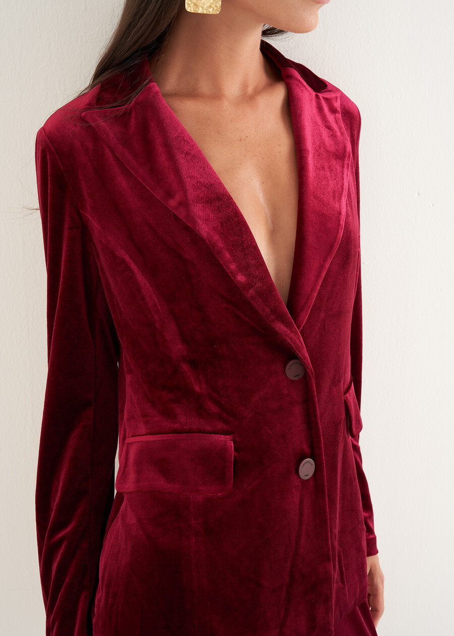 Giacca Goya in velluto BLU MIDNIGHTVIOLA VINACCIA Donna , immagine n. 2