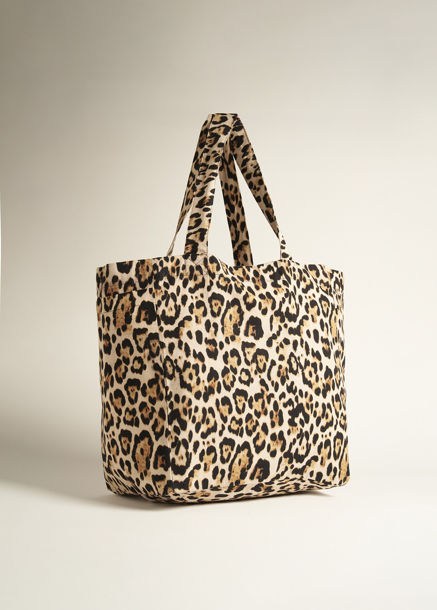 Baculas Animal Print Cotton Bag NERO BLACK Woman , image number 2