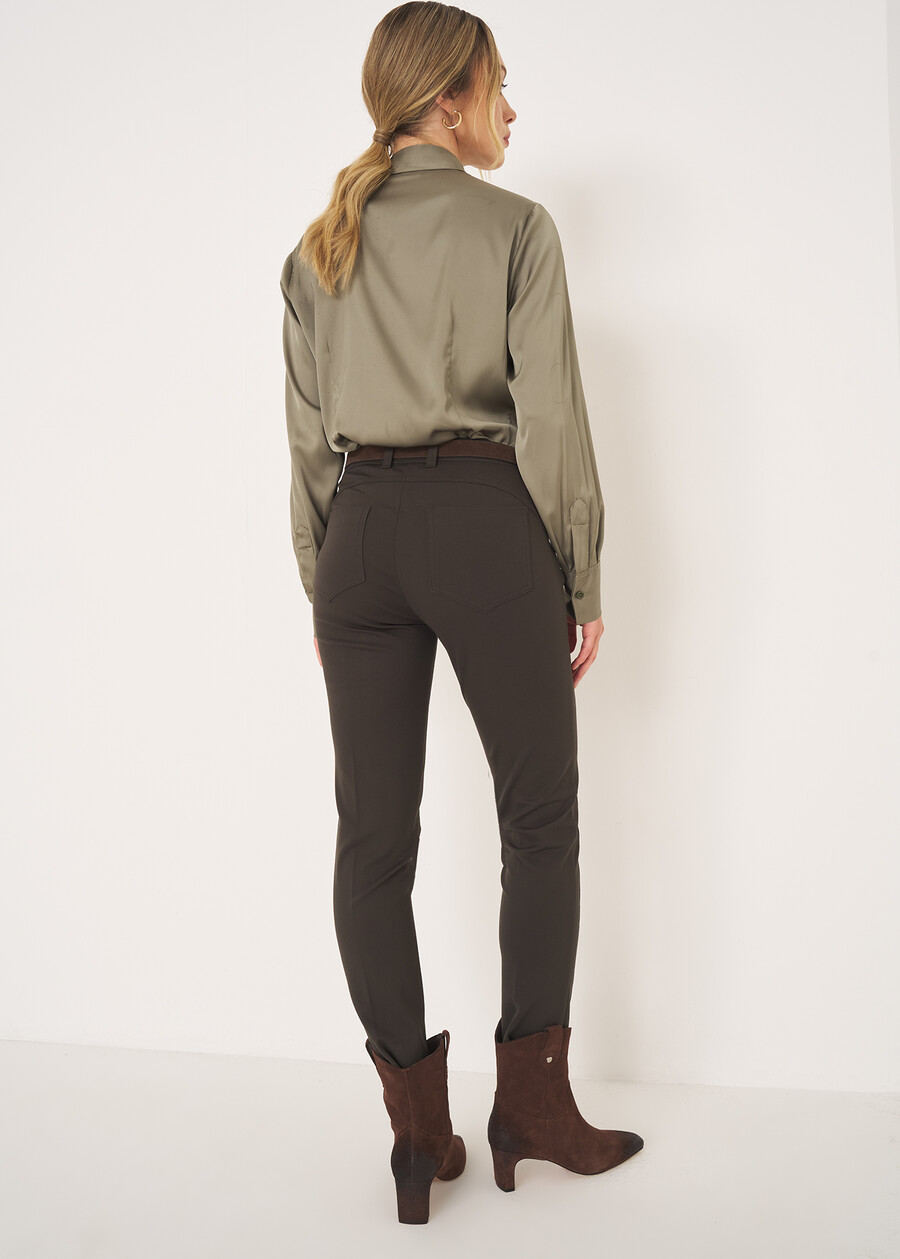 Pantalone Kate Runner in punto Milano BLU GRAFITE Donna , immagine n. 4