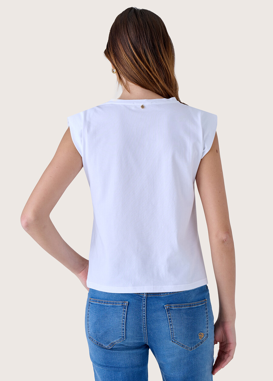 T-shirt Sgang in cotone BIANCO WHITE Donna , immagine n. 3