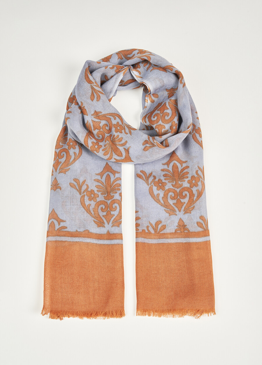 Sciarpa Sara in lana e modal BLU CELESTEBLU CELESTE Donna , immagine n. 2