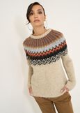 Maglione Maxy motivo norvegese GRIGIO TORTORA Donna immagine n. 1