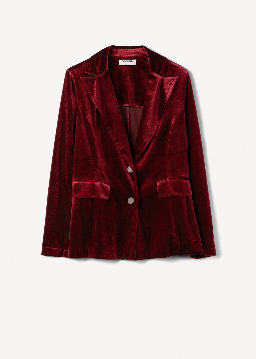 Giacca Goya in velluto BLU MIDNIGHTVIOLA VINACCIA Donna , immagine n. 5