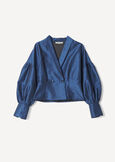 Cassandra structured elegant shirt BLU LAGUNA Woman image number 5