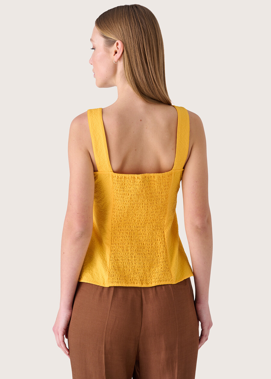 Teo squared neck top GIALLO VANILLA Woman , image number 3
