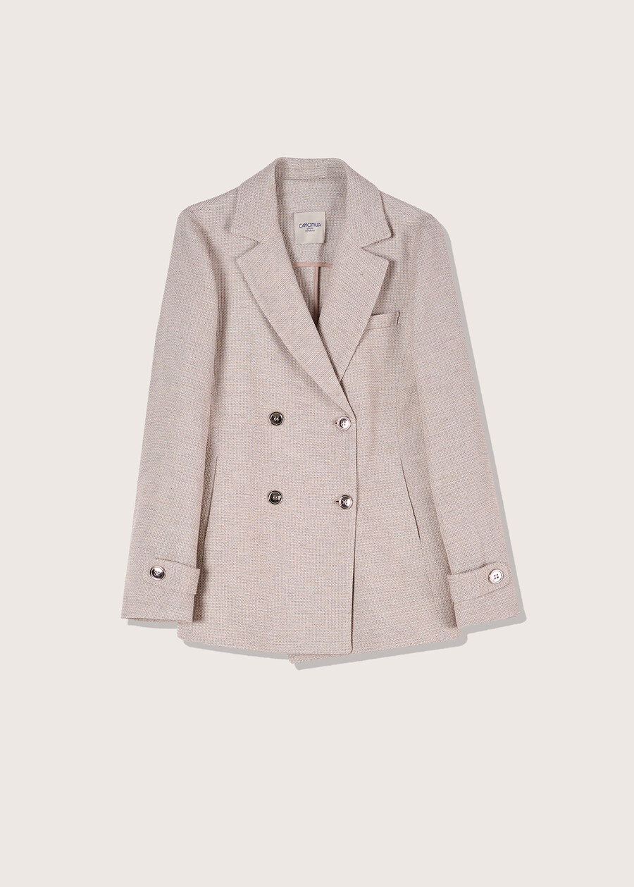 Gianna double-breasted blazer BEIGE Woman , image number 5