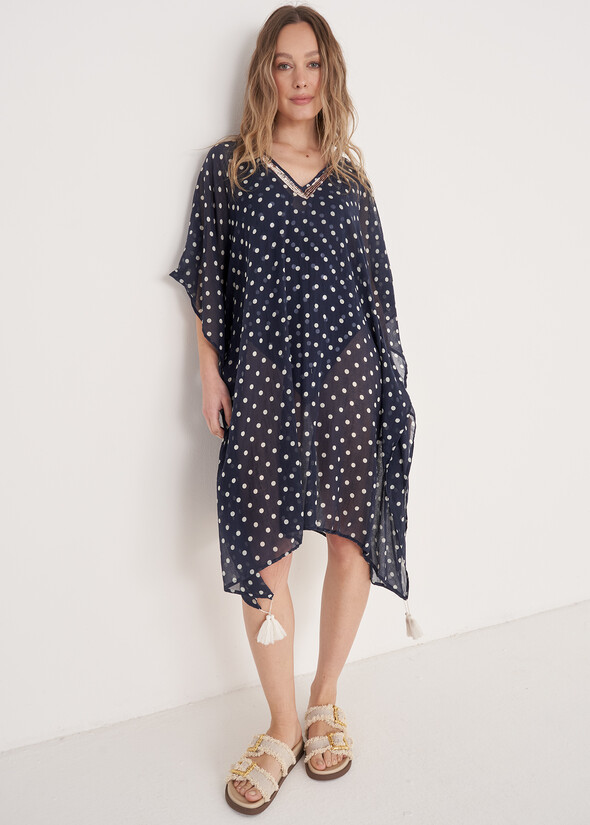 Kaftano Blenda Pois Etnico BLUE OLTREMARE Donna null