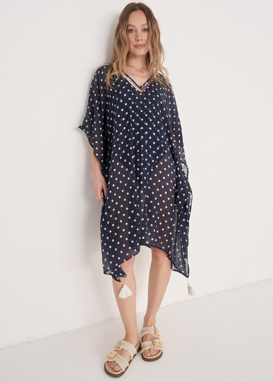 Kaftano Blenda Pois Etnico BLUE OLTREMARE Donna , immagine n. 1