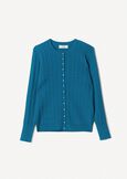 Carry braided knit cardigan with Swarovski buttons VERDE PAVONE Woman image number 5
