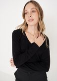 Marge cotton e silk jersey GRIGIO TORTORANERO BLACK Woman image number 2