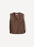 Top Tonny stile camicia con rever MARRONE Donna immagine n. 5