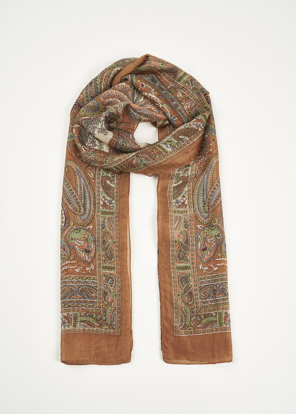 Foulard Sorus in 100% seta MARRONE TERRA Donna null