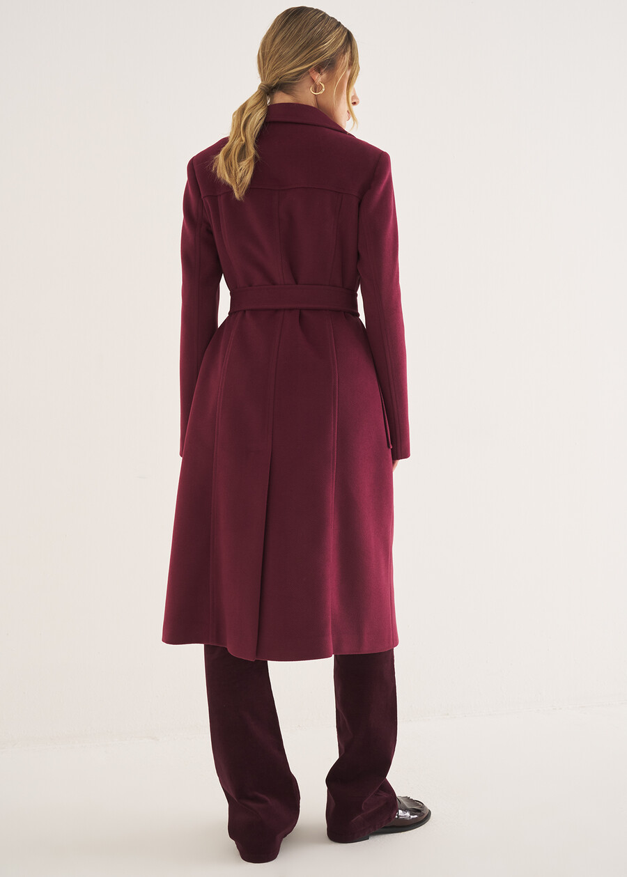 Clotilde belted wool-blend coat VERDE ALGAROSSO CHIANTI Woman , image number 4