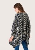 Mack poncho with ethnic pattern  Woman image number 3