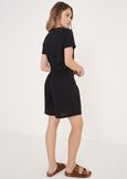 Bermuda Bondie in cotone e lino NERO BLACK Donna immagine n. 4
