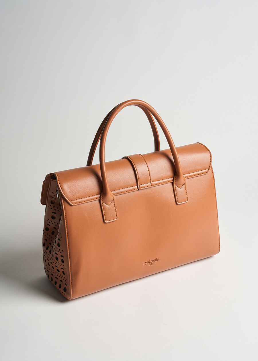 Brook perforated bowling bag MARRONE Woman , image number 4