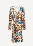 Azur floral wrap-effect dress VIOLA MELANZANA Woman image number 5