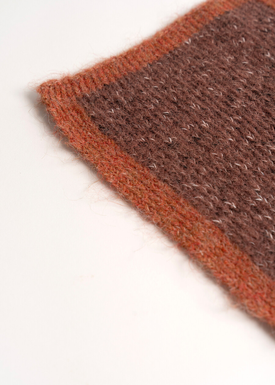 Sady contrast border scarf VIOLA PURPLEGRIGIO CENERE Woman , image number 4