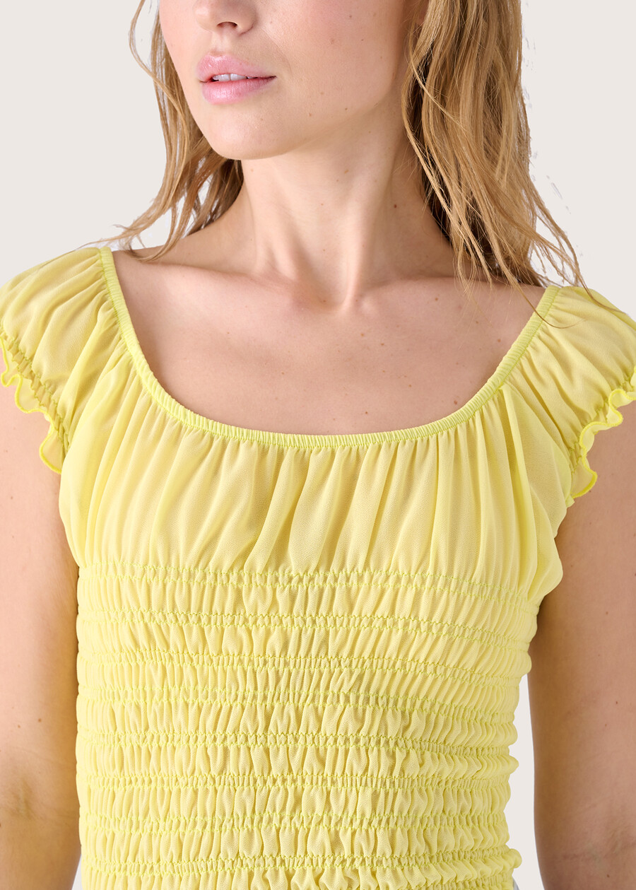 T-shirt Stelly in georgette GIALLO VANILLAVIOLA GRAPE Donna , immagine n. 2
