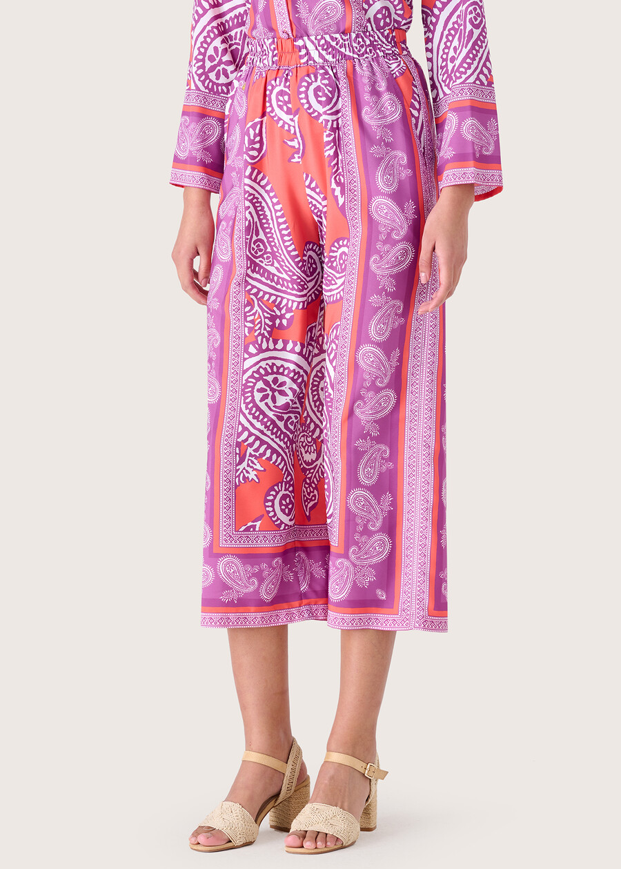 Padye crepe Capri trousers ARANCIO SUNRISE Woman , image number 2