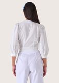 Blusa aperta Sharyl 100% cotone BIANCO Donna immagine n. 3