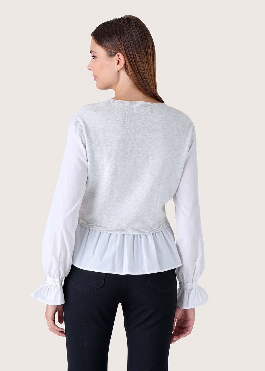 Malibu jersey with shirt inserts GRIGIO LIGHT GREY Woman , image number 3